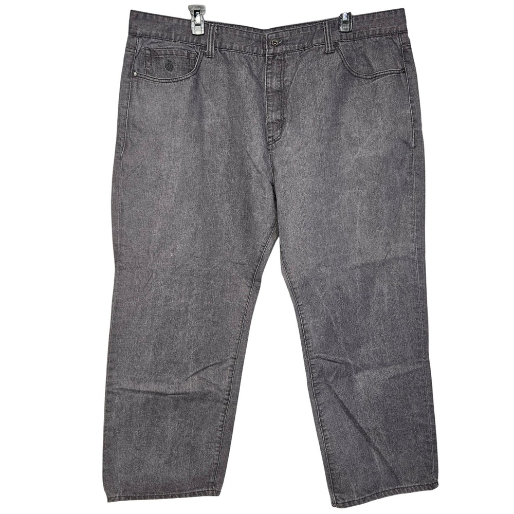 Rocawear Men's Grey Classic Fit Straight Leg Jeans‎ 50B/34 Y2K Streetwear Grunge